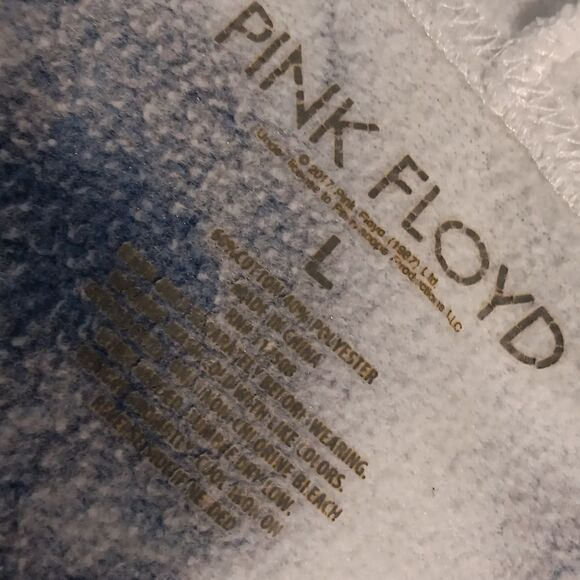 Pink Floyd Tie Dyed Cropped Hoodie - Picture 4 of 5